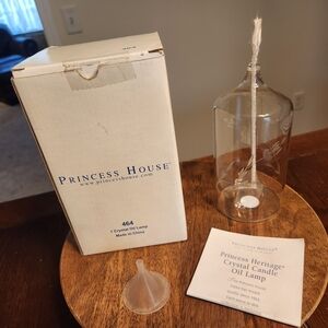Princess House Crystal Candle Oil Lamp #464 NEW IN BOX
